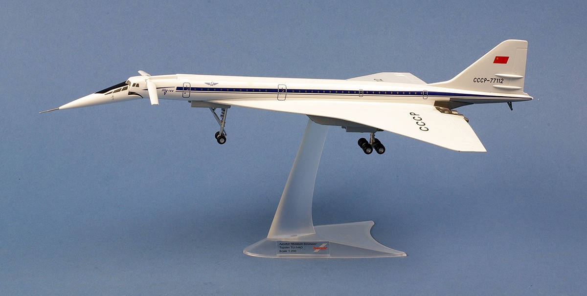 Maquette Avion Tupolev TU144D CCCP-77112 Herpa 1/200