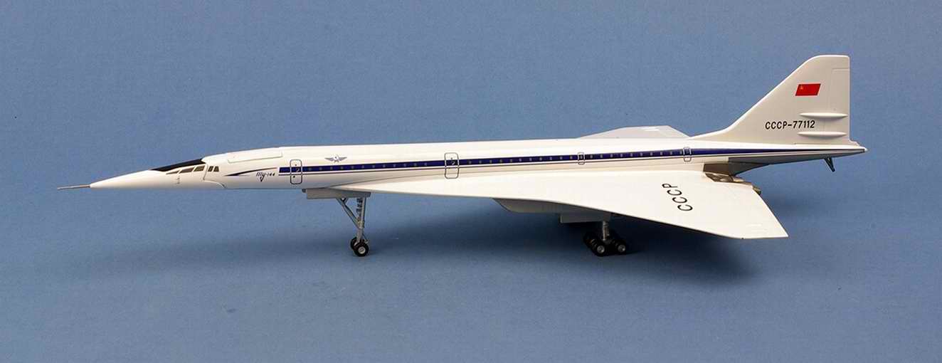 Maquette Avion Tupolev TU144D CCCP-77112 Herpa 1/200