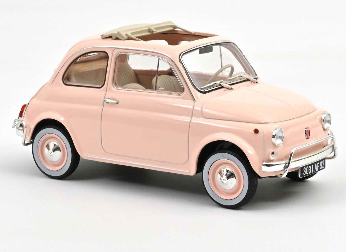 Voiture de collection FIAT 500 L rose 1/18 Norev
