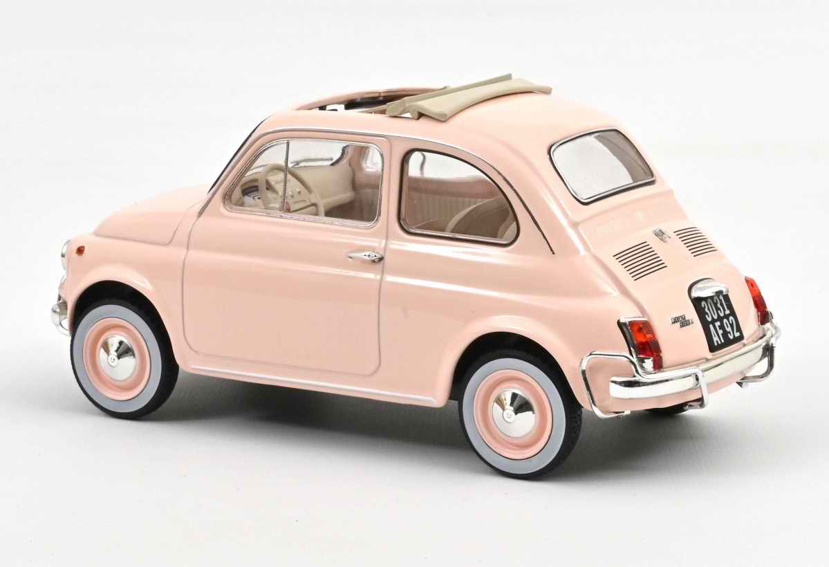Voiture de collection FIAT500 L rose 1/18 Norev