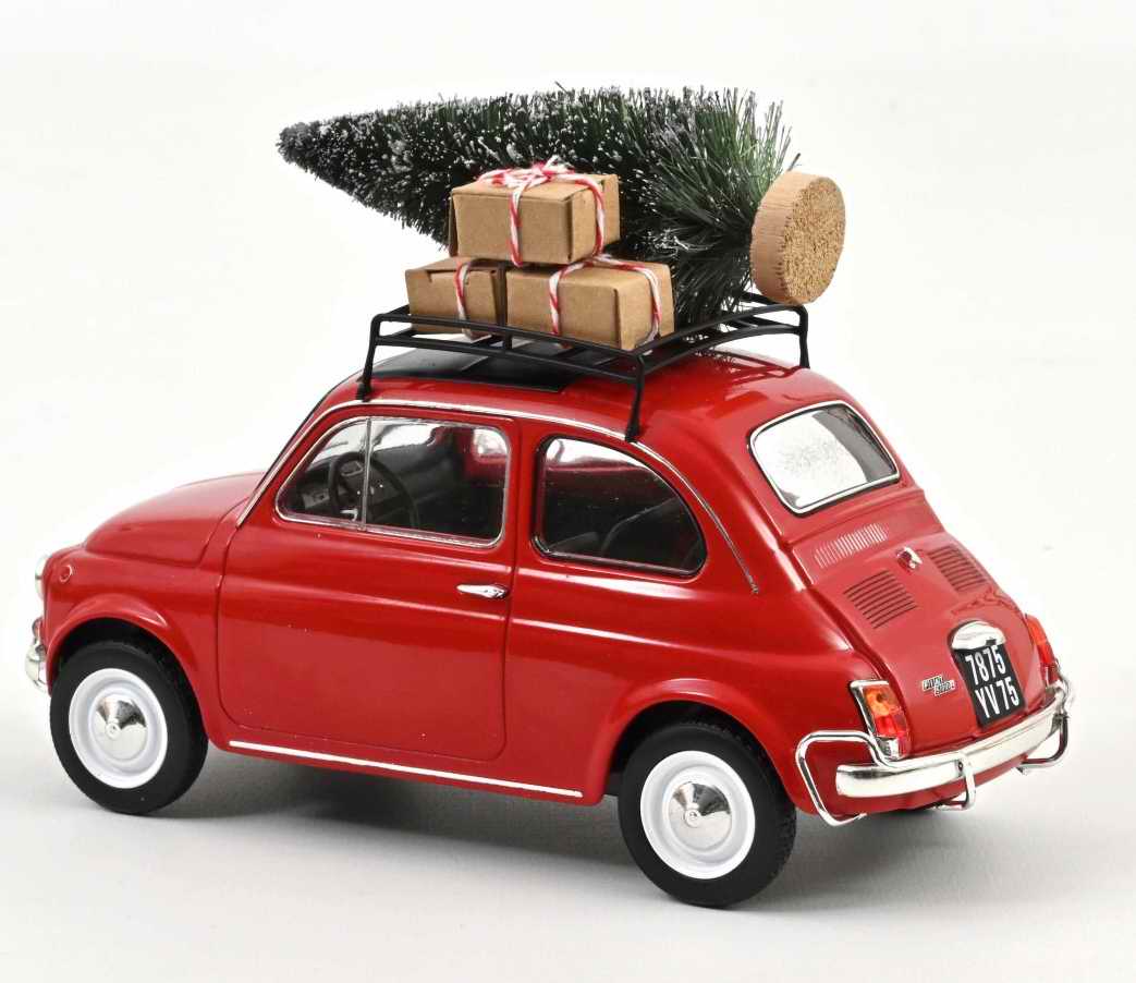 Voiture de collection FIAT 500 L Rouge Noël 1/18 Norev