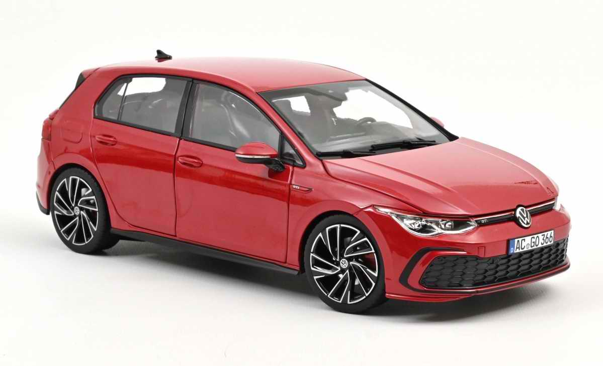 Voiture miniature de collection VOLKSWAGEN GolfGTI 2020 Rouge Tornado NOREV 1/18
