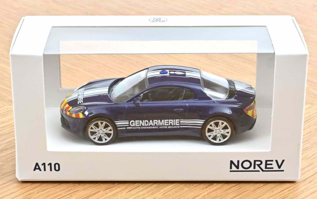 Miniature voiture ALPINE A110 GENDARMERIE 2023 1/43 Norev