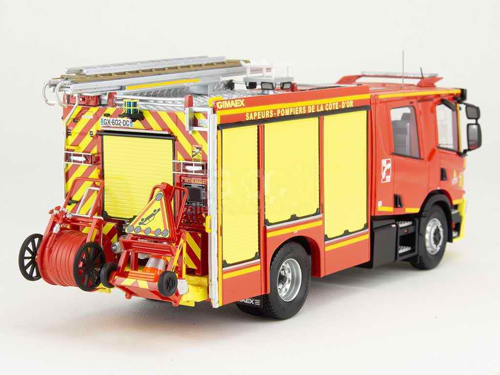 Camion pompiers SCANIA P280 Camion De Pompiers FPTSR Fourgon Pompe-Tonne Secours Routier SDIS21 COTE D'OR 1/43