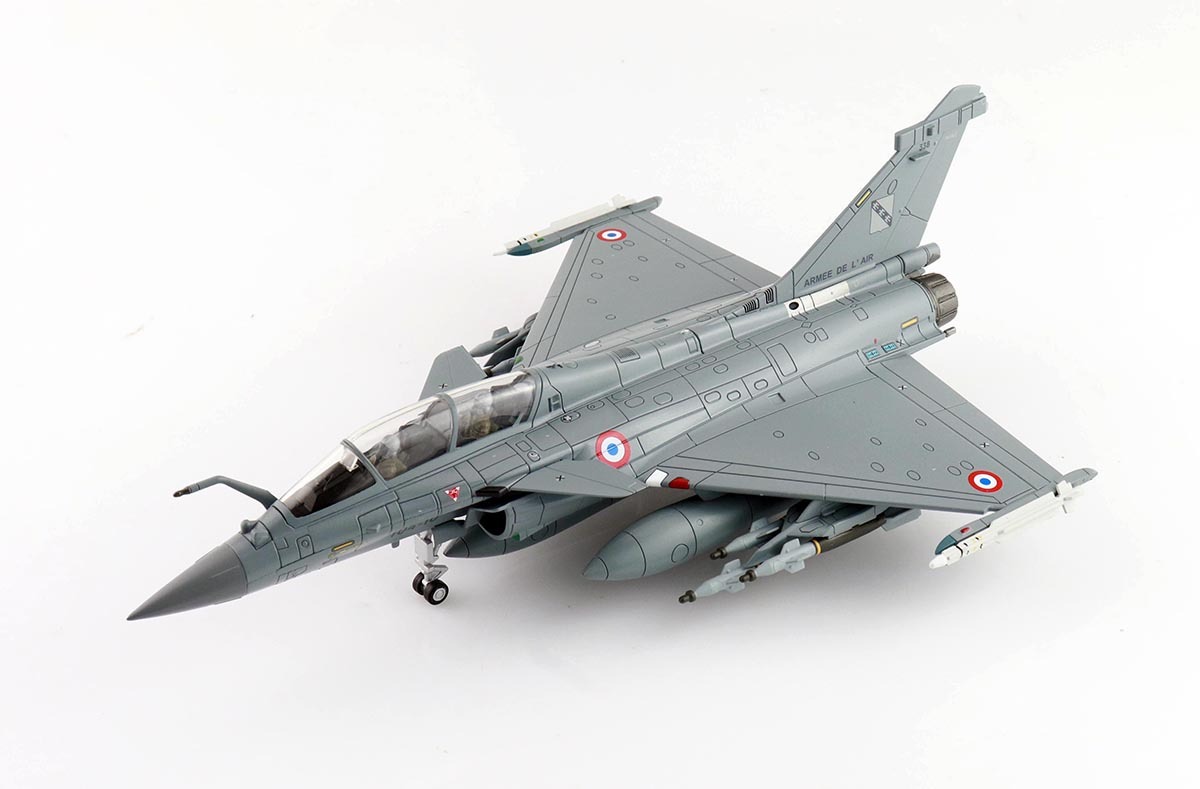 Maquette Avion de chasse RAFALE B Escadron de Chasse 3/30 Lorraine 2015 Missiles SCALP Opération Chamal 1/72 Métal
