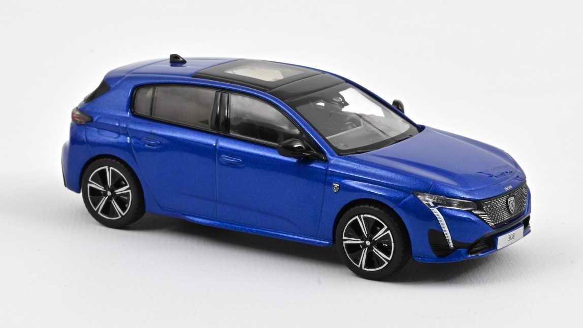 Voiture Miniature PEUGEOT 308 GT 2021 Bleu Vertigo Norev 1/43