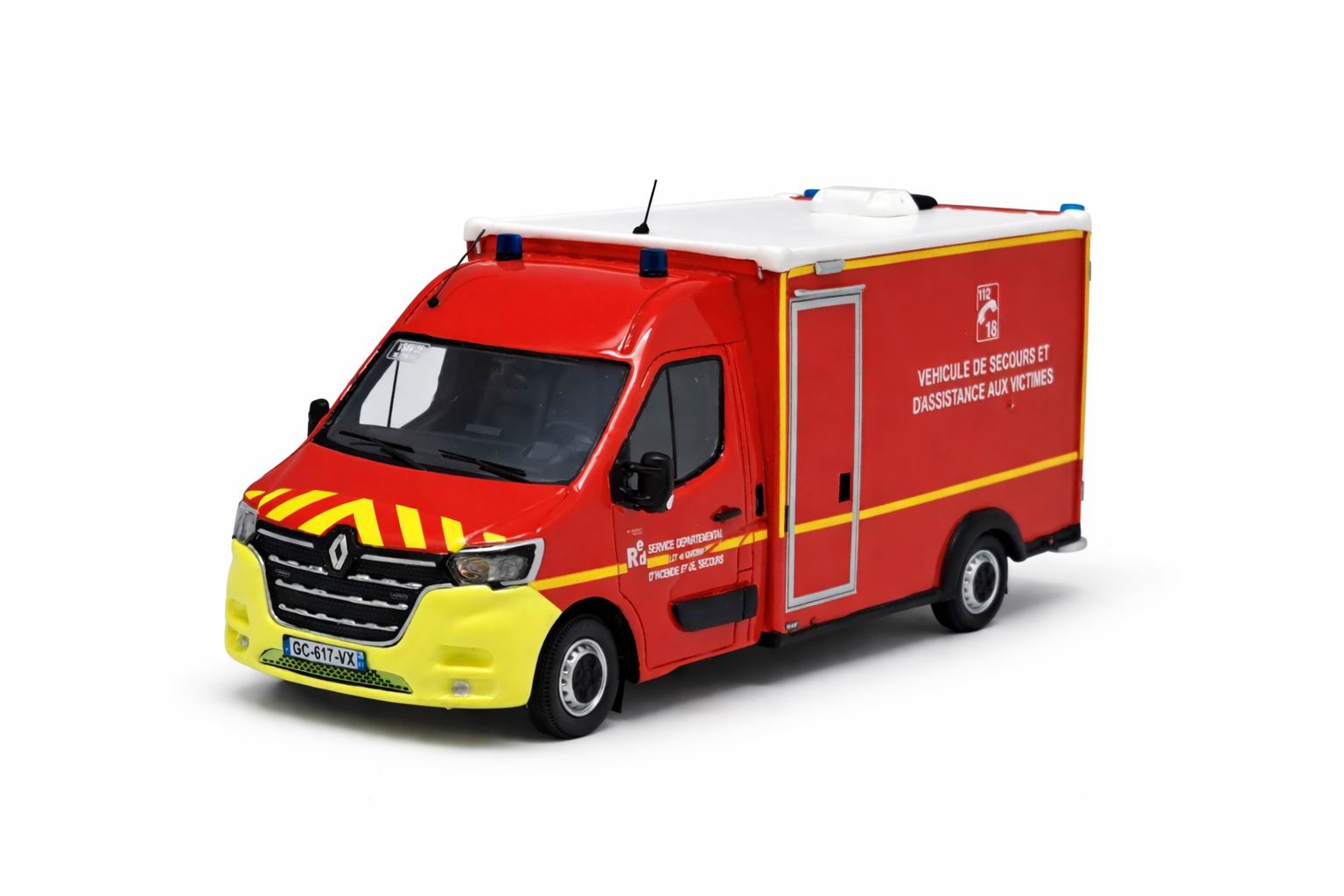 Pompiers RENAULT MASTER AMBULANCE WAS VSAV SDIS47 Lot et Garonne secours victime 1/43