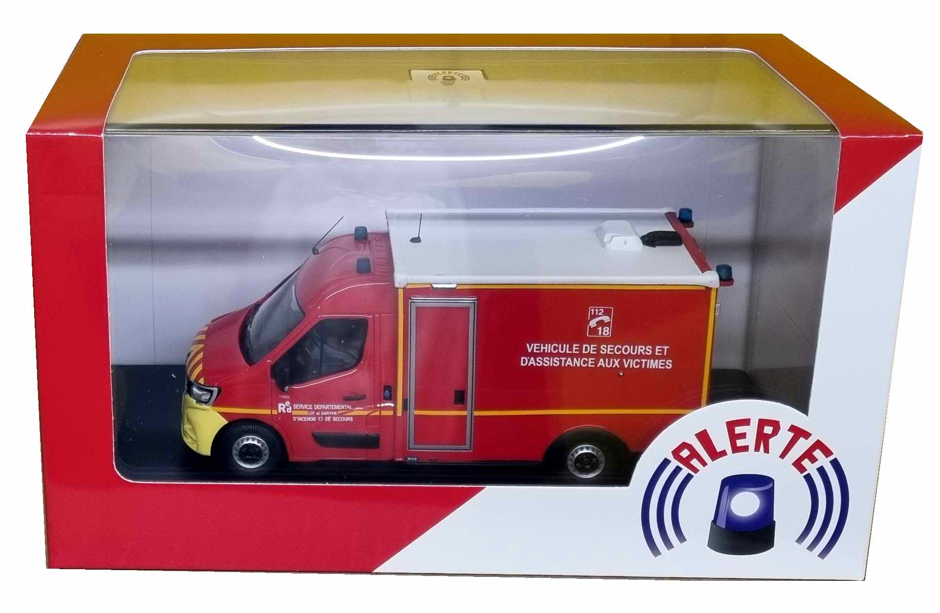 Pompiers RENAULTMASTER AMBULENCE WASVSAV SDIS47 Lot et Garonne secours victime 1/43