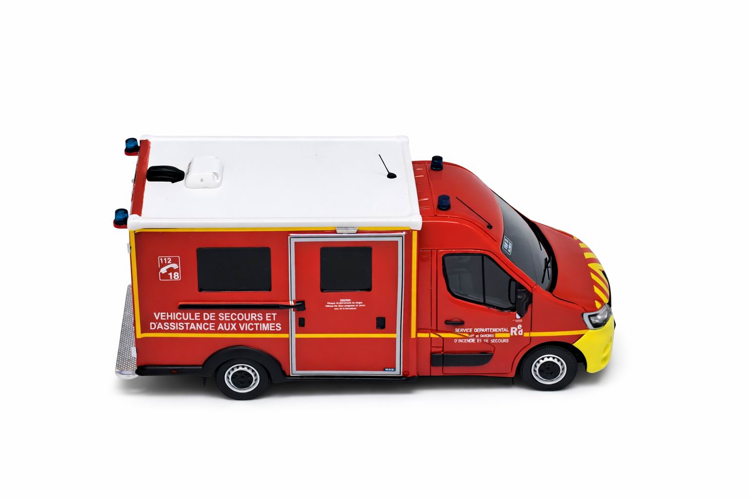 Pompiers RENAULT MASTER AMBULANCE WAS VSAV SDIS47 Lot et Garonne secours victime 1/43