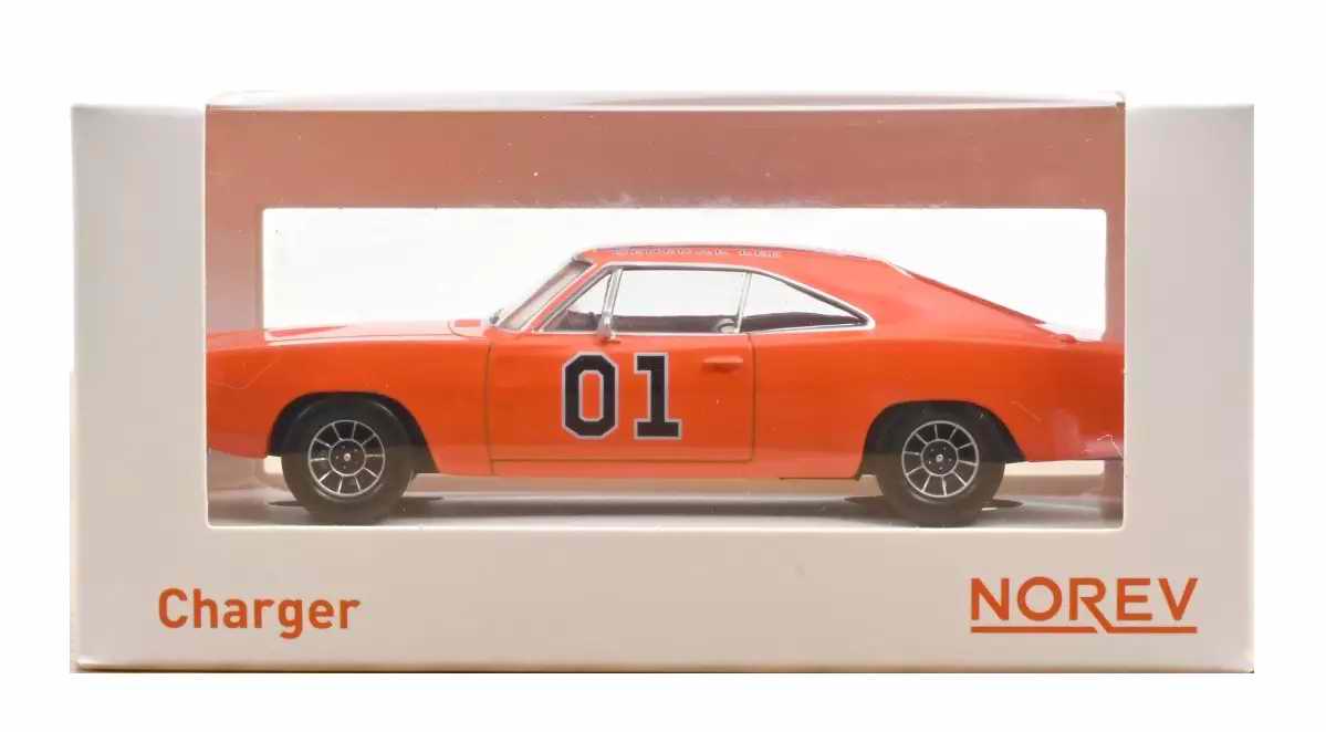 Voiture DODGE Charger 1969 Shérif Fais-Moi Peur en Métal Dukes of Hazzard Général LEE 1/43