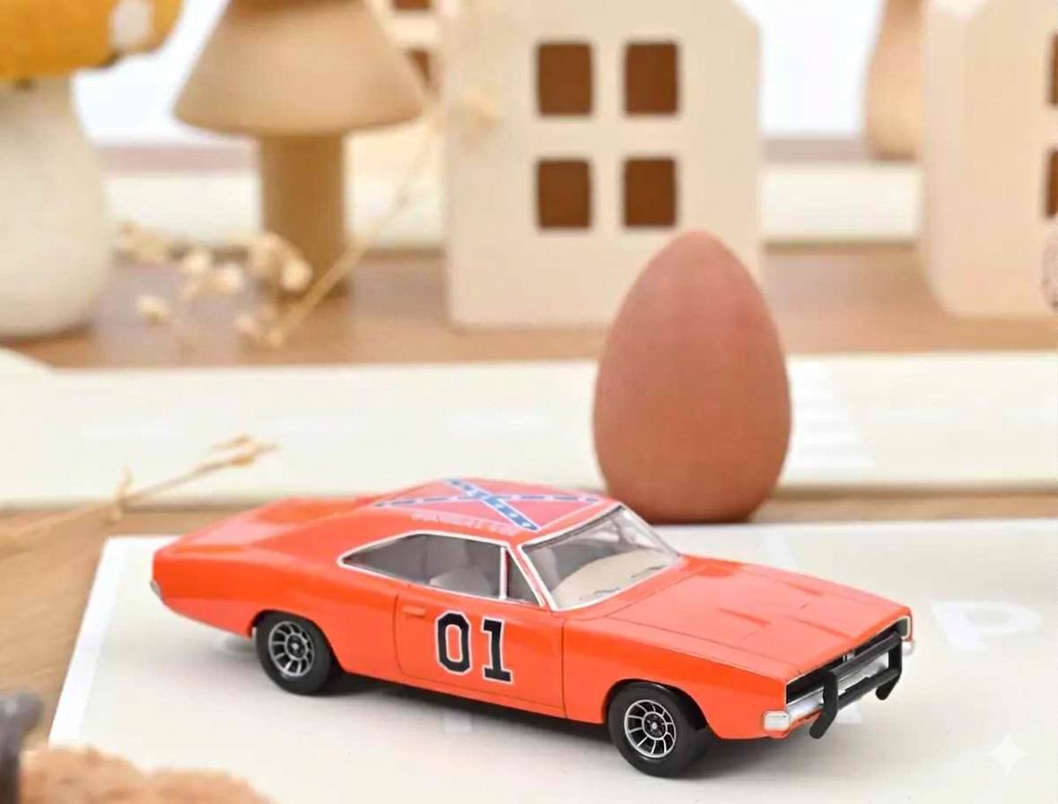 Voiture DODGE Charger 1969 Shérif Fais-Moi Peur en Métal Dukes of Hazzard Général LEE 1/43