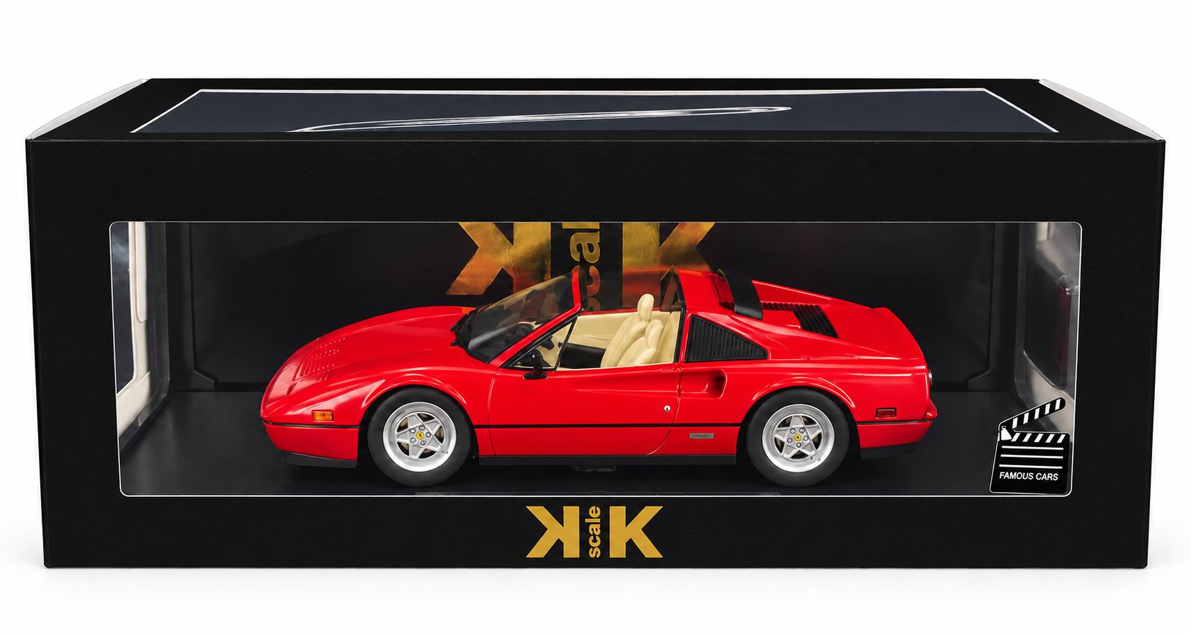Voiture métal miniature Ferarri 328 GTS 1985 US-Version Le Flic de Beverly Hills II 1/18