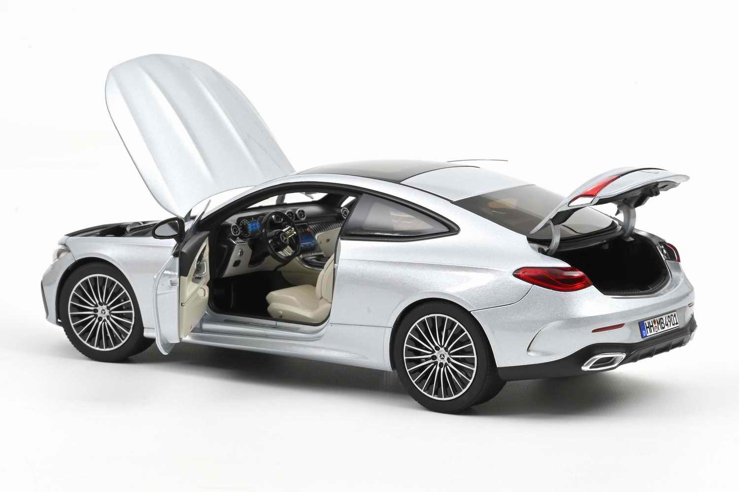 Voiture miniature MERCEDESCLECoupé 2024 Argent High-Tech 1/18 NOREV
