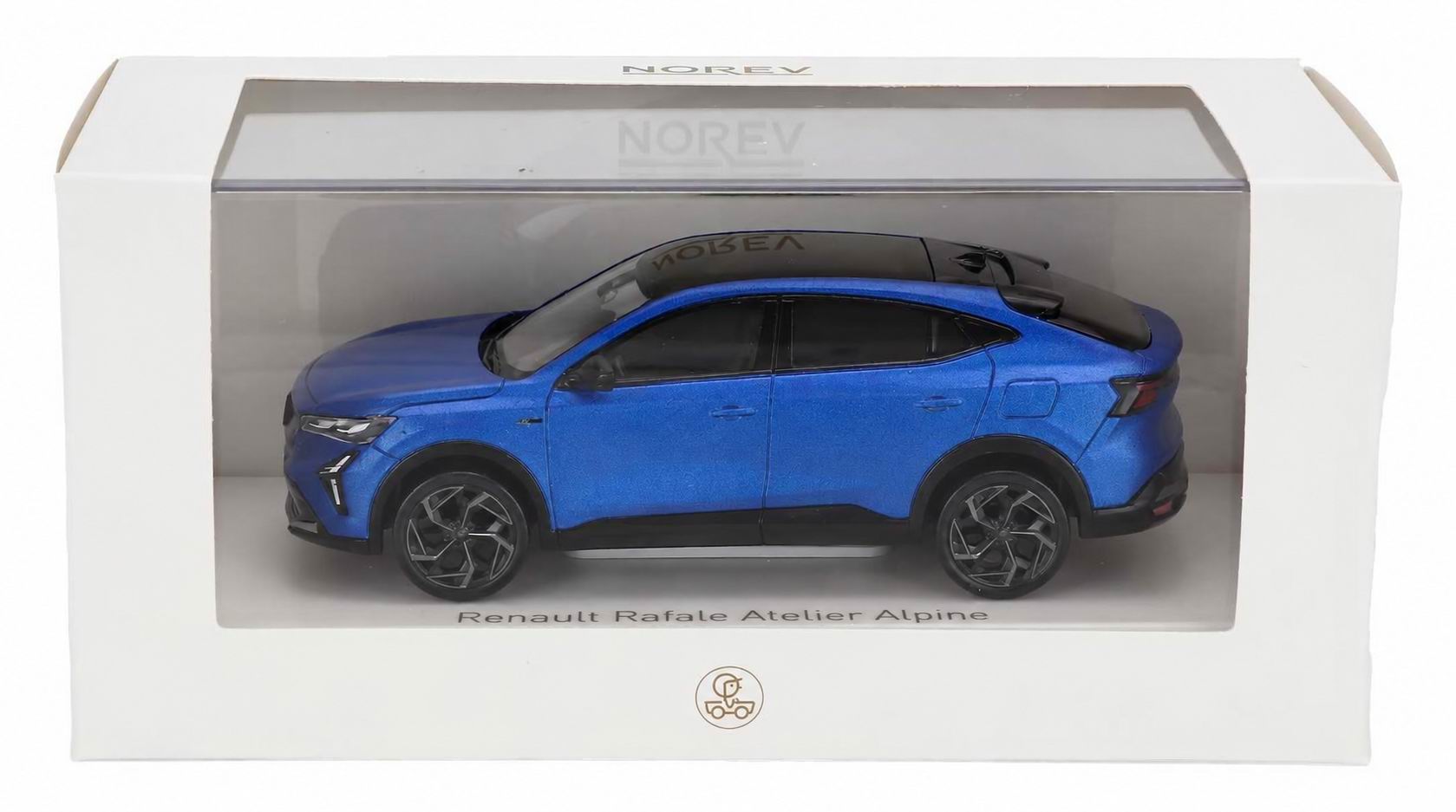 Voiture miniature RENAULT Rafale 1/43 AtelierAlpine 4x4 300ch 2025 Bleu Sommet et Noir